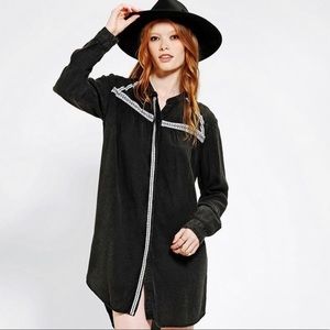 MinkPink Urban Outfitters Black Tunic Dress Size S